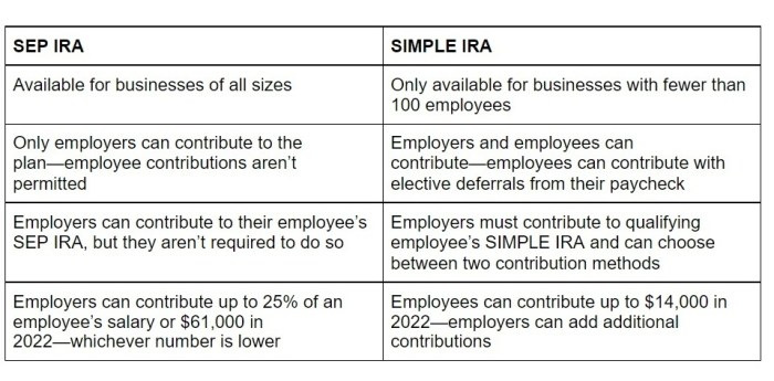 Solo 401k vs SEP vs SIMPLE IRAs - Best Small Business Retirement Plans
